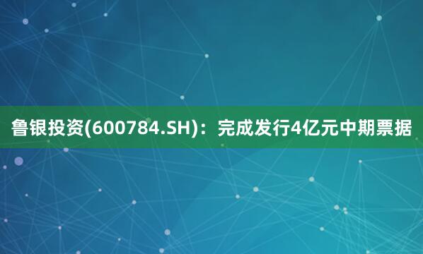鲁银投资(600784.SH)：完成发行4亿元中期票据