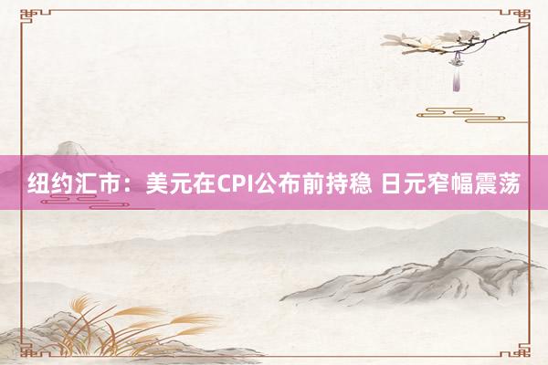 纽约汇市:美元在CPI公布前持稳 日元窄幅震荡
