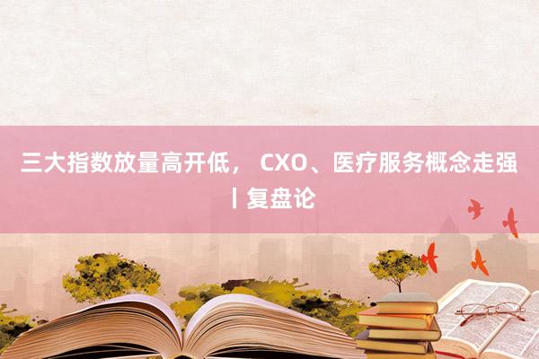 三大指数放量高开低， CXO、医疗服务概念走强丨复盘论