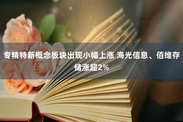 专精特新概念板块出现小幅上涨 海光信息、佰维存储涨超2%