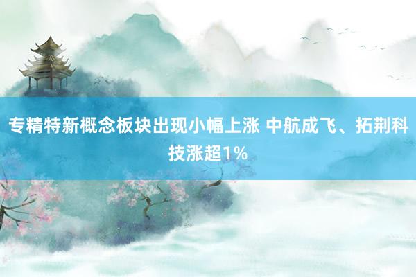 专精特新概念板块出现小幅上涨 中航成飞、拓荆科技涨超1%