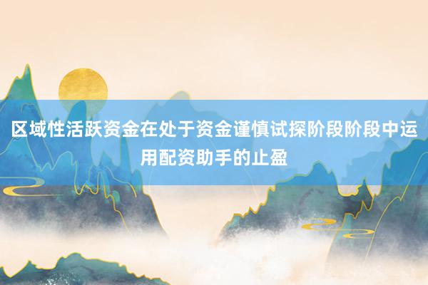 区域性活跃资金在处于资金谨慎试探阶段阶段中运用配资助手的止盈