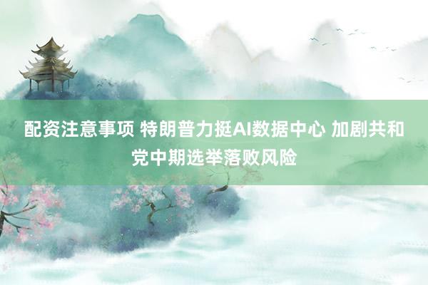 配资注意事项 特朗普力挺AI数据中心 加剧共和党中期选举落败风险