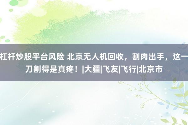 杠杆炒股平台风险 北京无人机回收，割肉出手，这一刀割得是真疼！|大疆|飞友|飞行|北京市